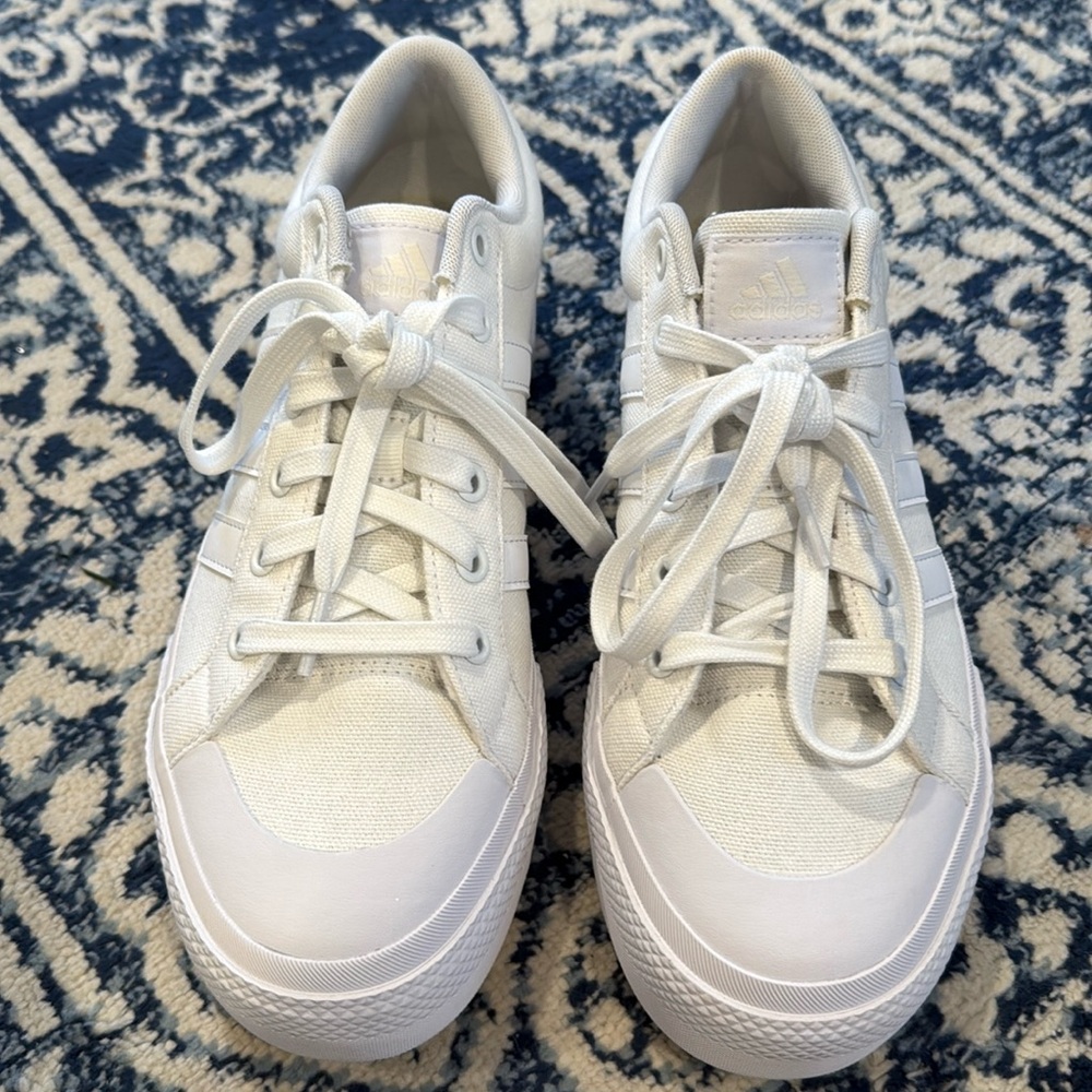 adidas Bravada 2.0 White Platform Sneakers